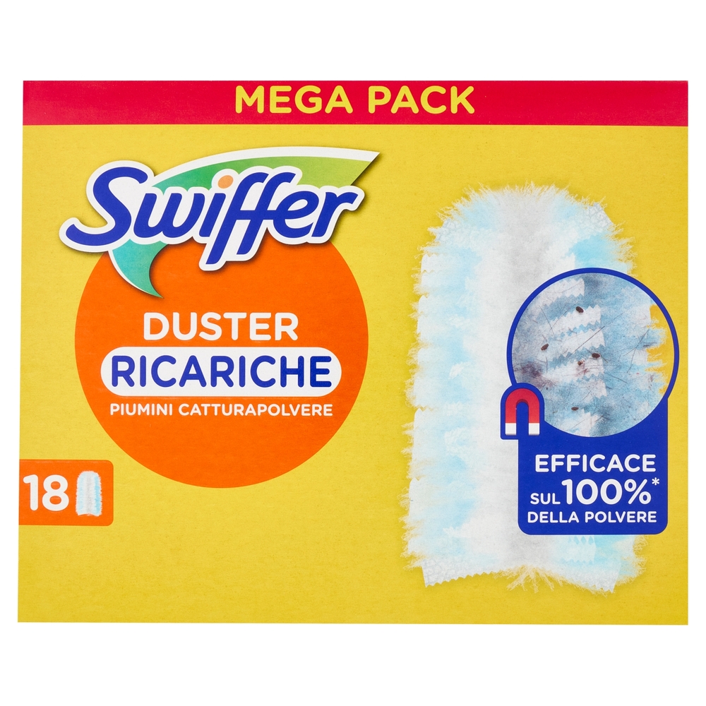 Swiffer Duster Cattura Polvere - Ricarica 18 Piumini per spolverare